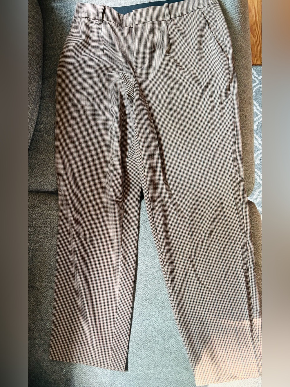 a new day Brown Micro Houndstooth Chinos